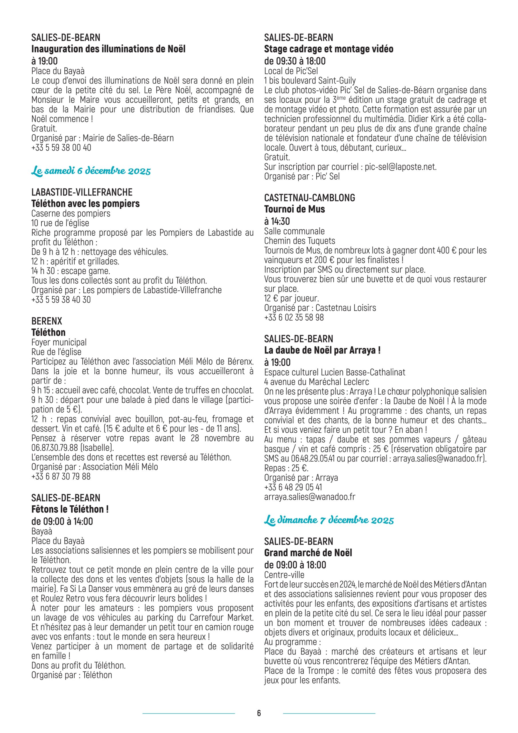 6 Salies Thermes Agenda-animations curiste appartement location-du-22-11-25-au-07-12-25